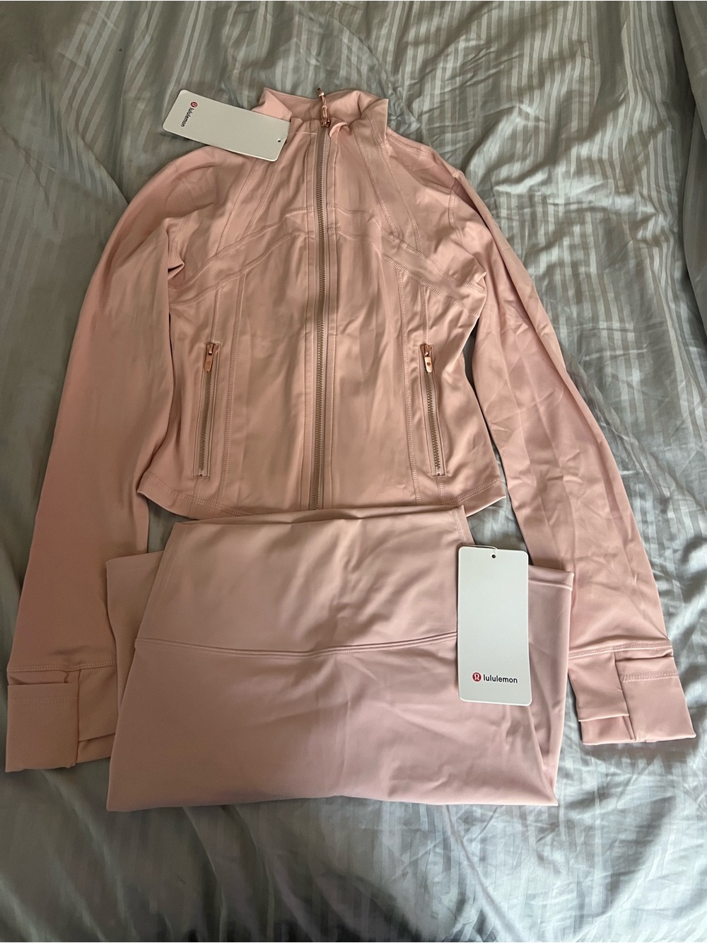 lululemon athletica Nulu Pink Define Jacket and Shorts - Picture 2 of 2